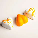Giallo_gelée passion,crema mango e crispy passion_Giallo pollock_cremino fond. e arance candite